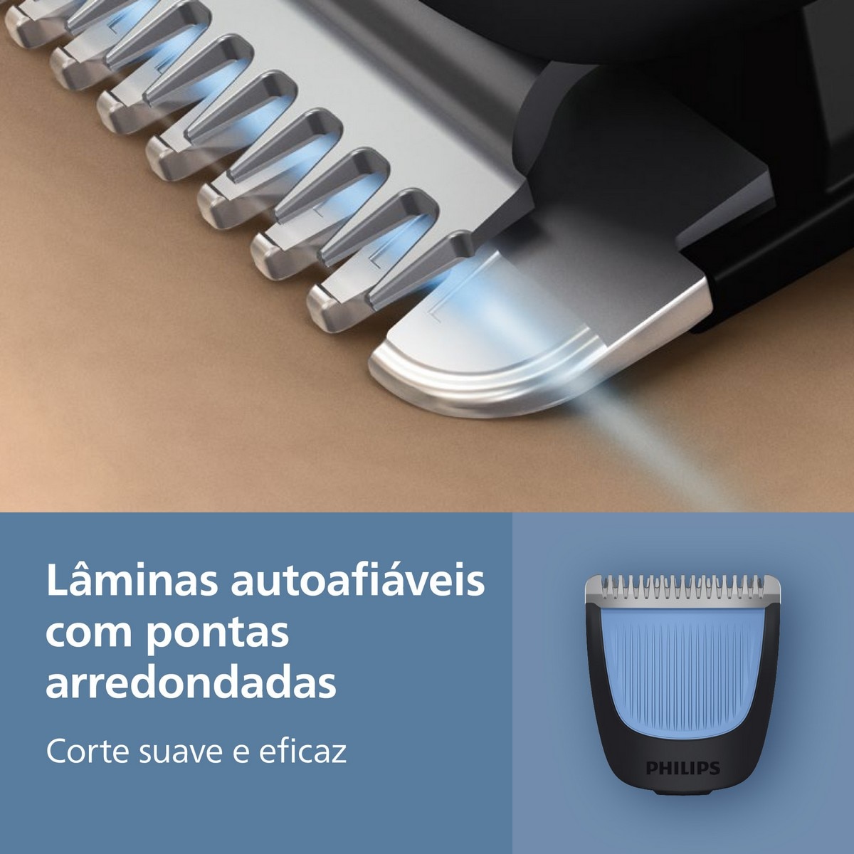 Aparador de Barba Philips BT3665/15 Series 3000 - Azul Azul-5