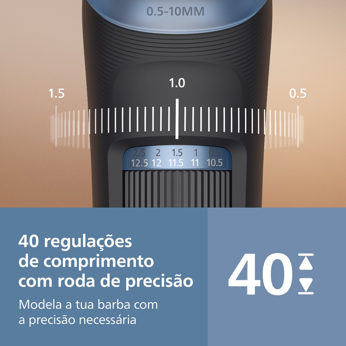Aparador de Barba Philips BT3665/15 Series 3000 - Azul Azul-6