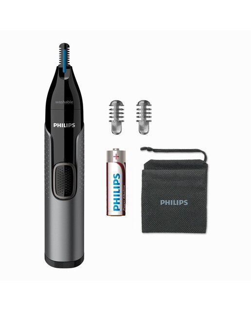 Imagem 0 de Aparador de Precisão Philips NT3650/16 - Nariz, Orelhas e Sobrancelhas, Escova de Limpeza e Bolsa de Viagem - Preto