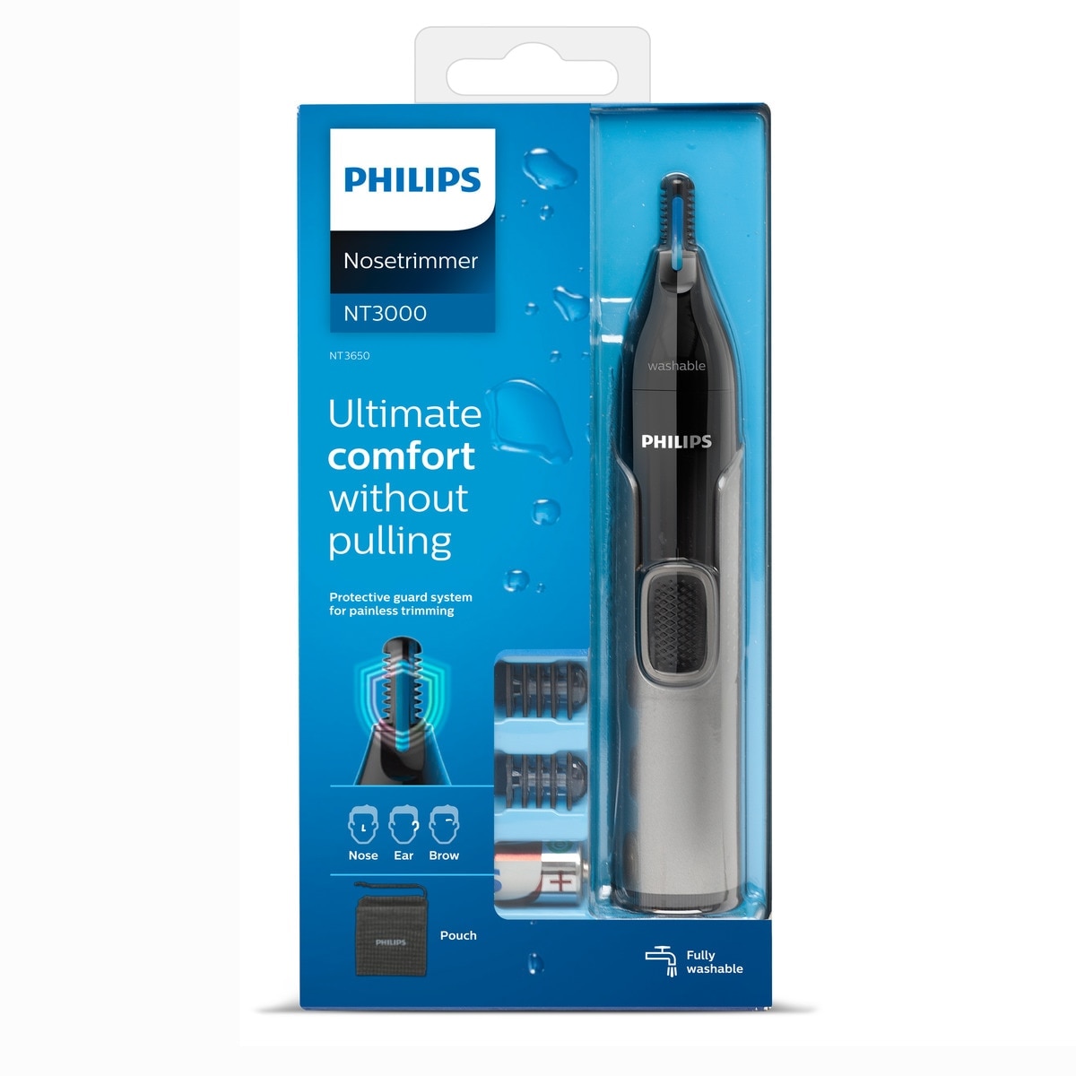 Aparador de Precisão Philips NT3650/16 - Nariz, Orelhas e Sobrancelhas, Escova de Limpeza e Bolsa de Viagem - Preto Preto-7