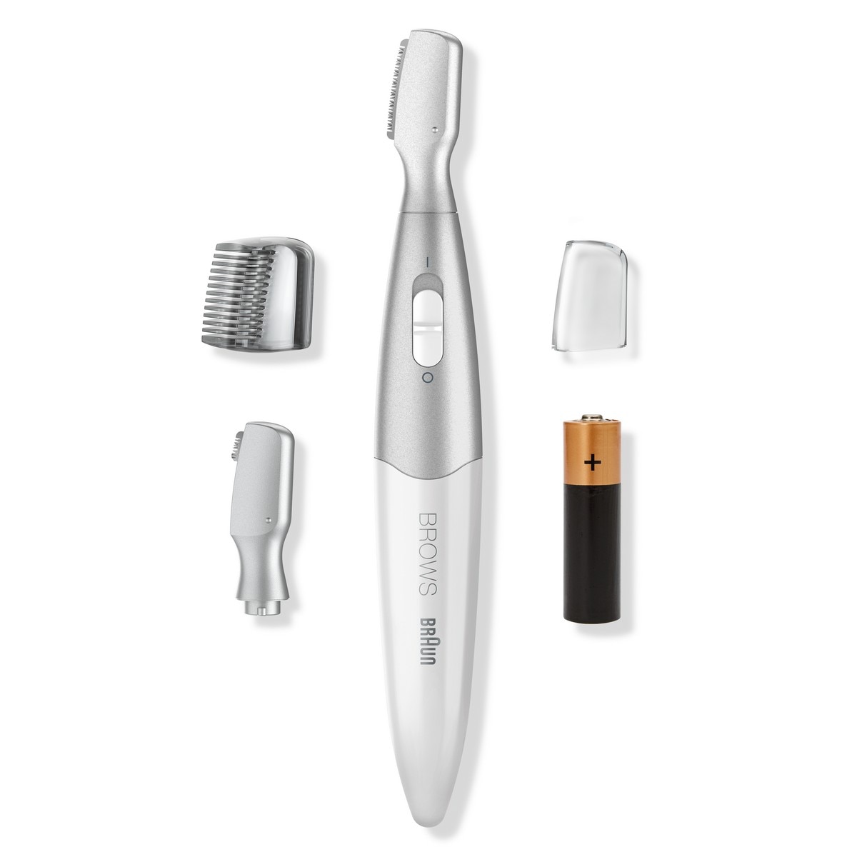 Aparador de Precisão Braun Brows FG1106 para Sobrancelhas - Branco e Prateado Branco/Prateado-2
