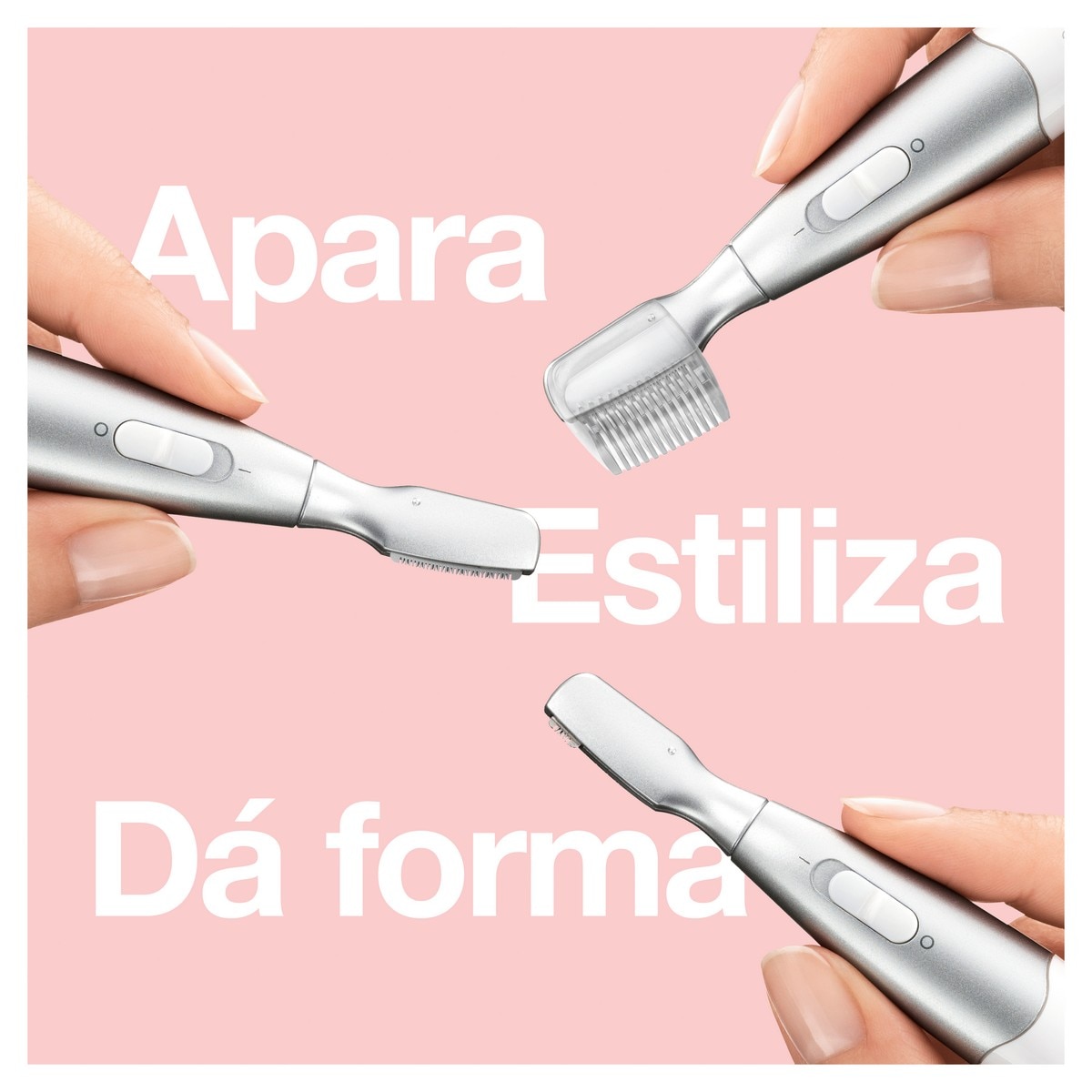 Aparador de Precisão Braun Brows FG1106 para Sobrancelhas - Branco e Prateado Branco/Prateado-4