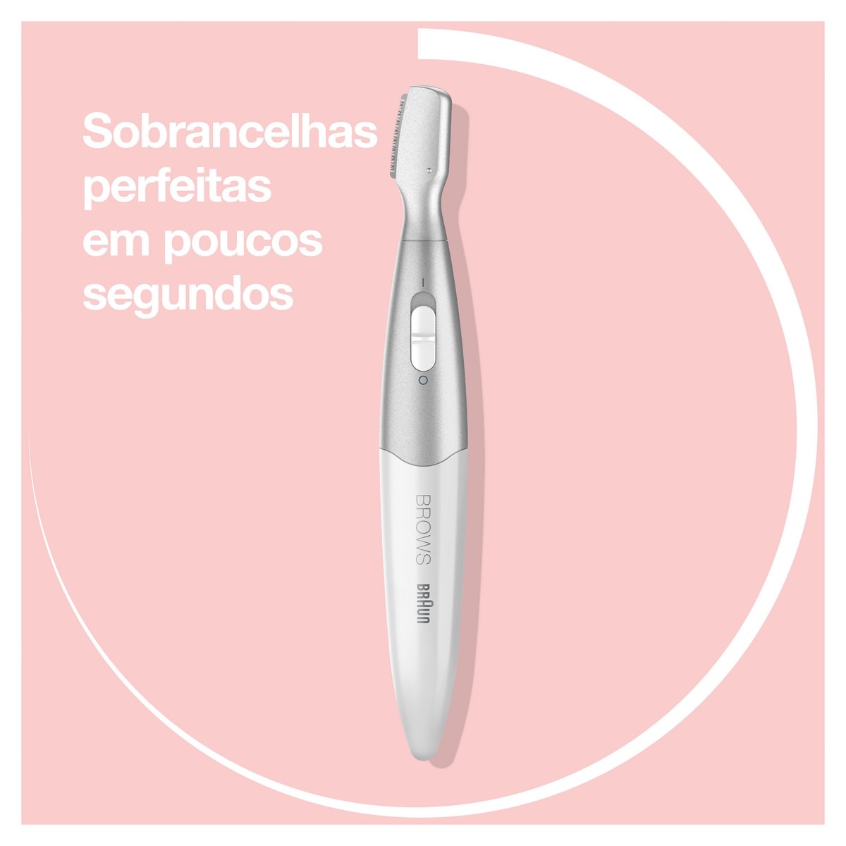 Aparador de Precisão Braun Brows FG1106 para Sobrancelhas - Branco e Prateado Branco/Prateado-6