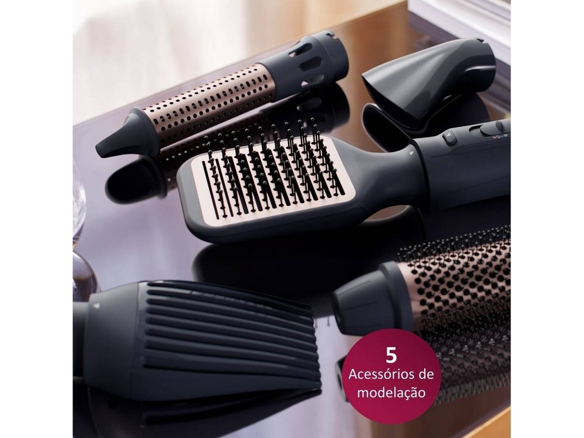 Escova Modelador de Cabelo Philips BHA530/00 de 1000 W - Preto Preto-3