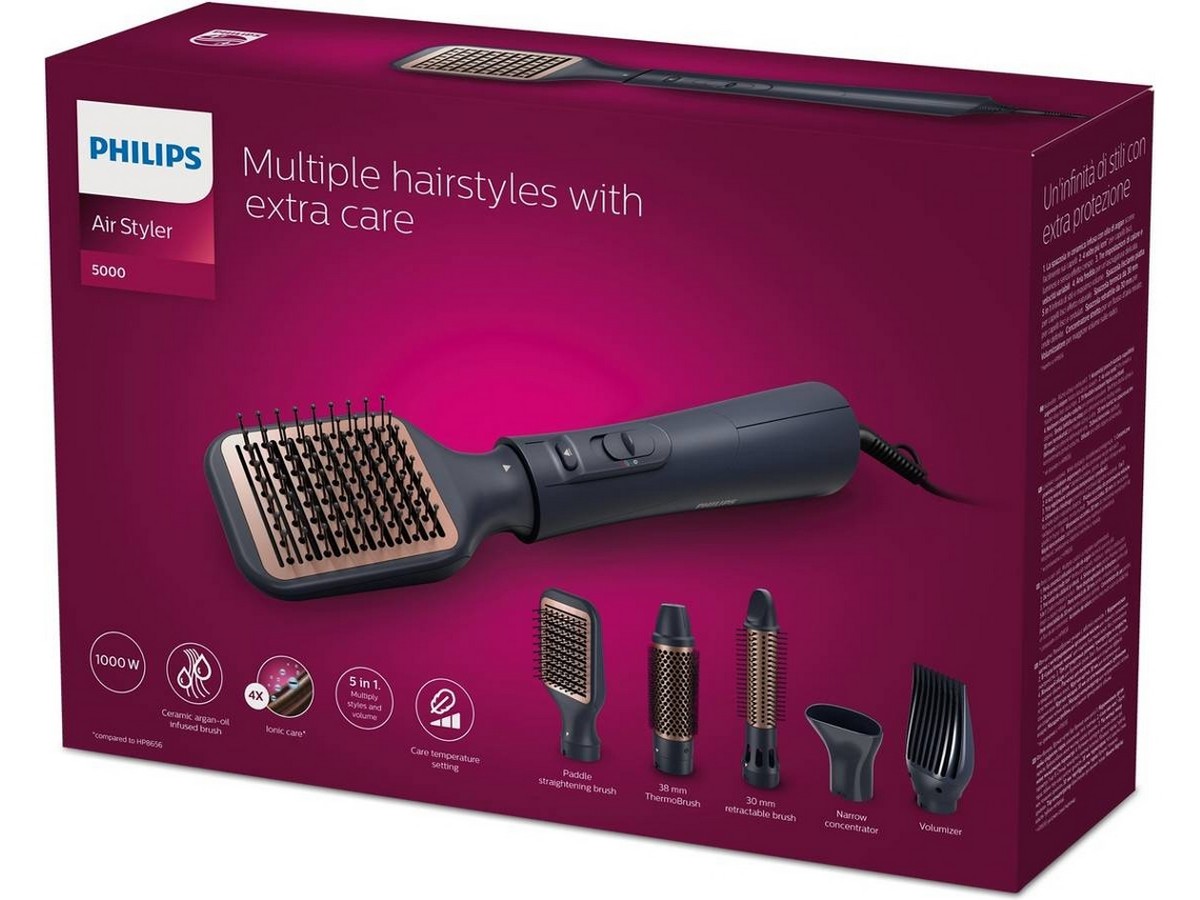Escova Modelador de Cabelo Philips BHA530/00 de 1000 W - Preto Preto-8