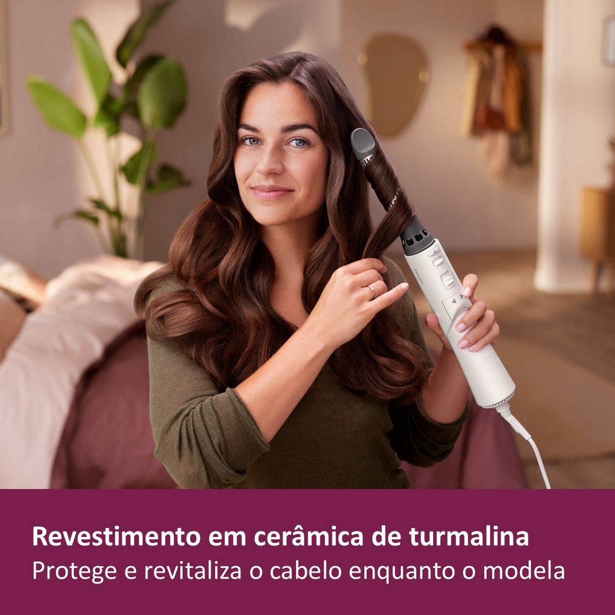 Escova Modelador de Cabelo Philips Serie 7000 BHA710/00 de 1000 W - Branco Seda com Pérola Metálica Branco / Pérola-2