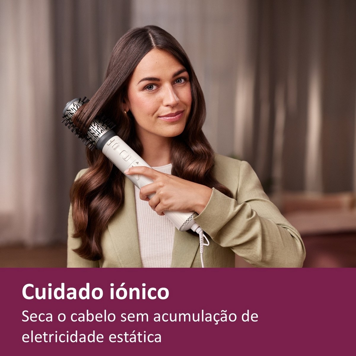 Escova Modelador de Cabelo Philips Serie 7000 BHA710/00 de 1000 W - Branco Seda com Pérola Metálica Branco / Pérola-4
