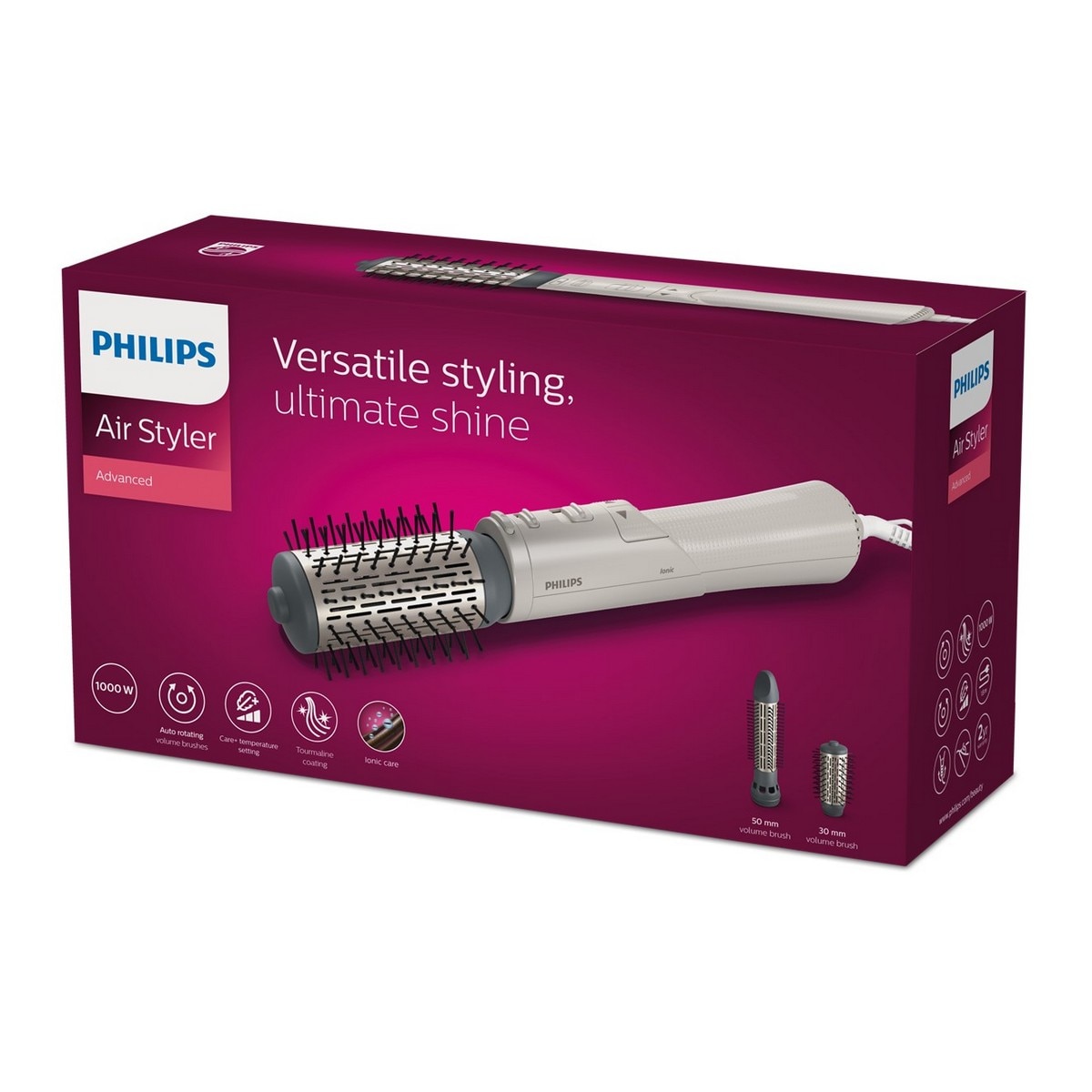 Escova Modelador de Cabelo Philips Serie 7000 BHA710/00 de 1000 W - Branco Seda com Pérola Metálica Branco / Pérola-5