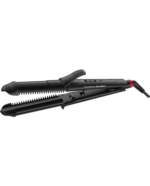 Imagem 0 de Modelador de Cabelo Rowenta Fashion Stylist Karl Lagerfeld CF451LF0 de 170-200 °C e de 2 Níveis de Temperatura - Preto e Vermelho