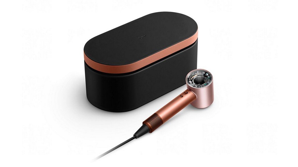 Secador de Cabelo Dyson Supersonic Nural™ Liso + Ondulado - Amber Silk Dourado Rosa-2