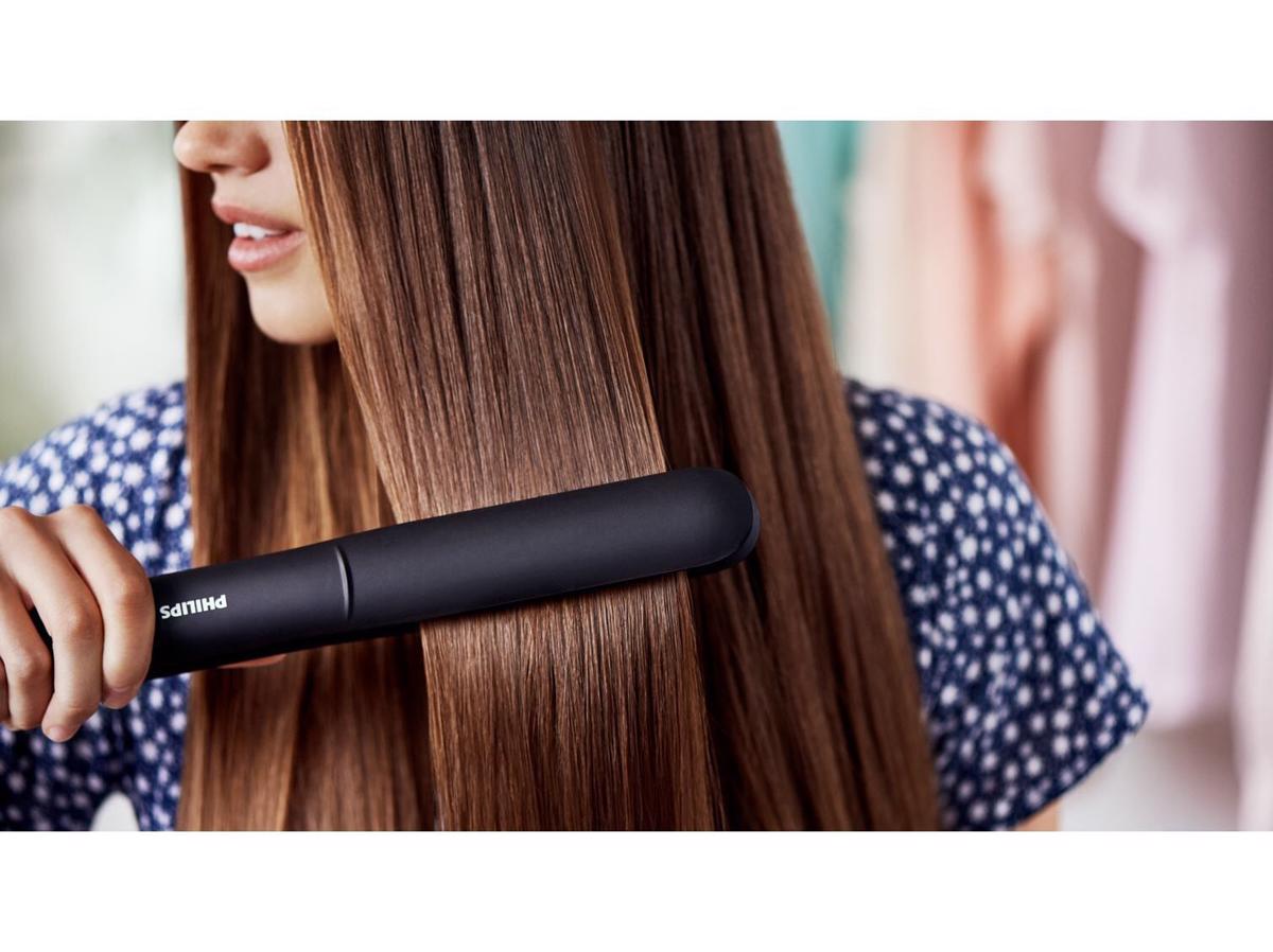 Alisador de Cabelo Philips BHS375/00 - Placas Cerâmicas, 2 Ajustes de Temperatura e 110-240V - Preto e Rosa Preto / Rosa-3