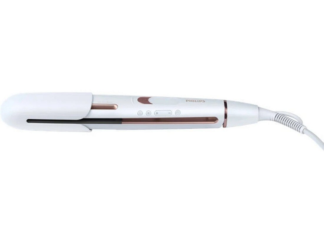 Alisador de Cabelo Philips BHS830/00 de 3 Níveis de Temperatura e de 120 °C a 230 °C - Rosa e Branco Branco / Rosa-2