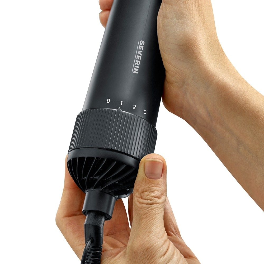 Escova Rotativa Severin WL0241 Modelador de Cabelo de 1000 W - Preto Preto-2