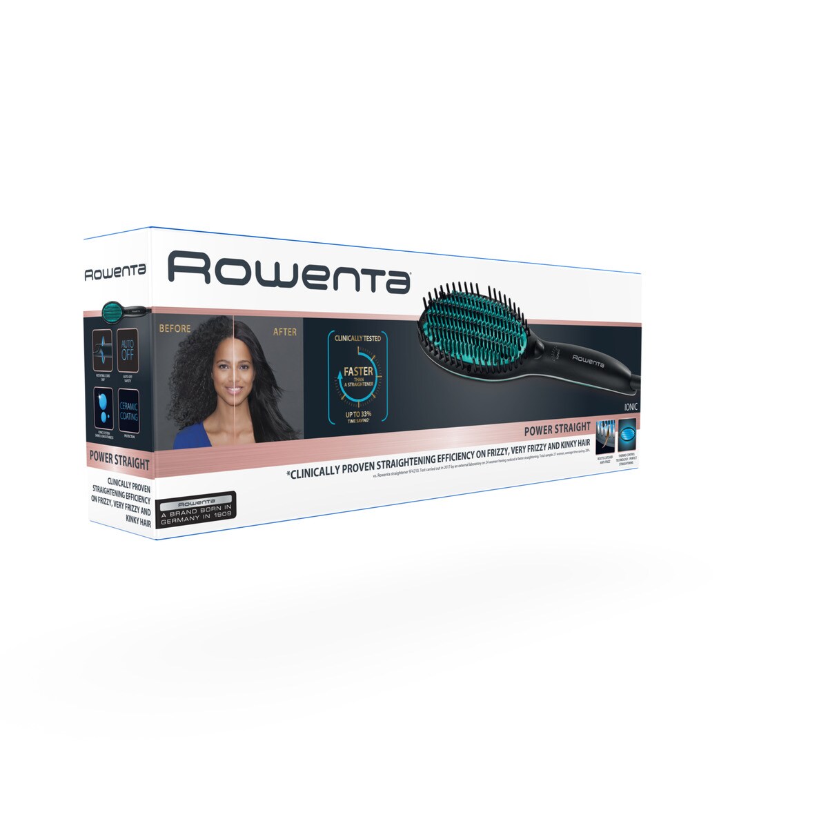 Escova Alisador de Cabelo Rowenta Power Straight CF5820 - Turquesa Turquesa-7