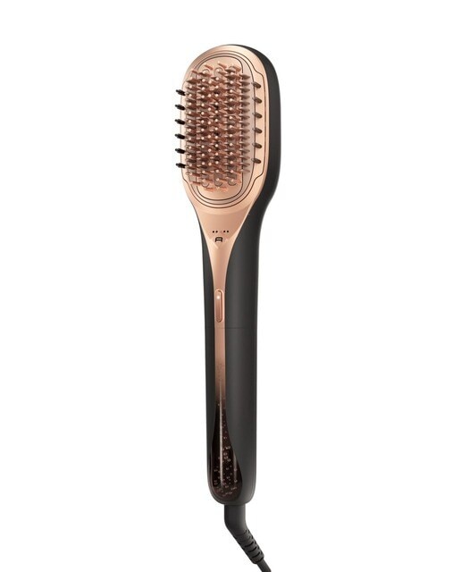 Imagem 0 de Escova Reparador de Cabelo Rowenta Hair Therapist CF9940F0 com Tecnologia Thermal Care e de 165 W - Preto e Rosa Gold