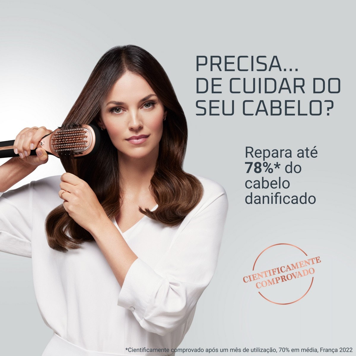 Escova Reparador de Cabelo Rowenta Hair Therapist CF9940F0 com Tecnologia Thermal Care e de 165 W - Preto e Rosa Gold Preto / Cobre-5