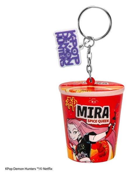 Imagem 0 de Porta Chaves KPop Demon Hunters Squishy Keychain Mira Spice Queen Noodles