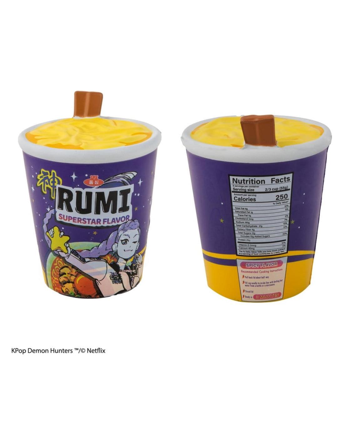 Brinquedo Anti-Stress Squishy, Rumi Superstar, Macarrão com Sabor KPop Demon Hunters 2