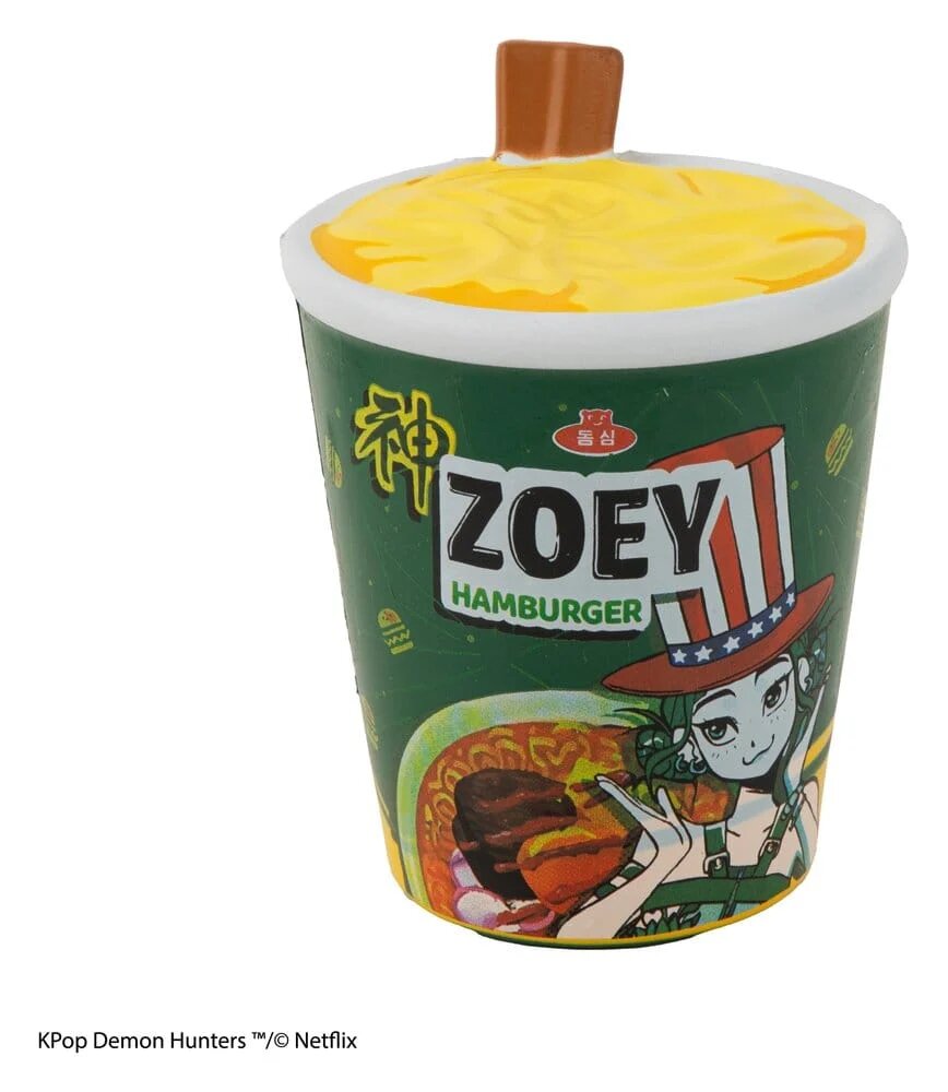 Imagem 0 de Figura anti-stress Squishy da série Kpop Demon Hunters – Zoey Hamburger Noodles