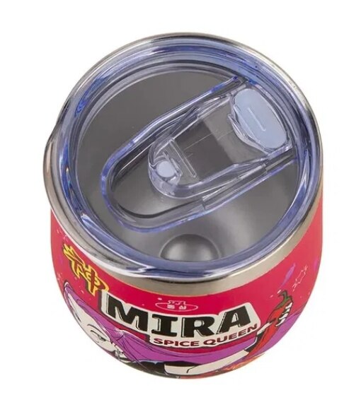 Caneca Térmica de Viagem em Aço Inoxidável de 350 ml com Design da Mira - Spice Queen dos KPop Demon Hunters 2