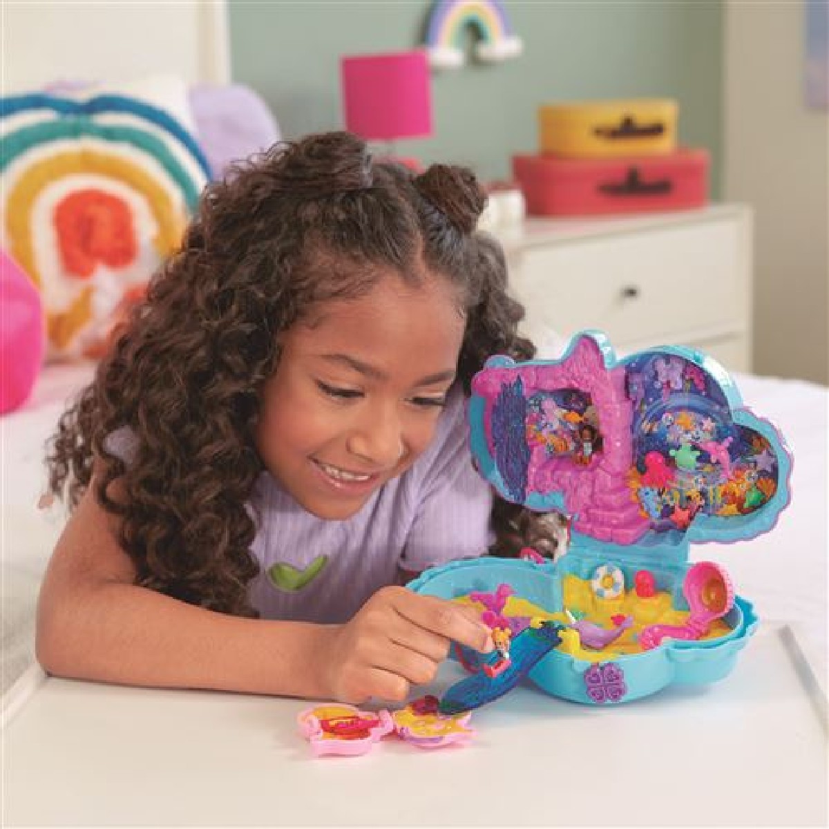 Estojo Mala Polly Pocket Cavalo Marinho Papá & Eu 4