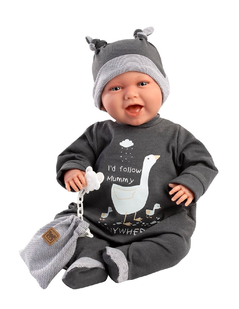 Mimo Reciens BornSmile Pijamas Gris 42 cm Com Mecanismo de Choro 4