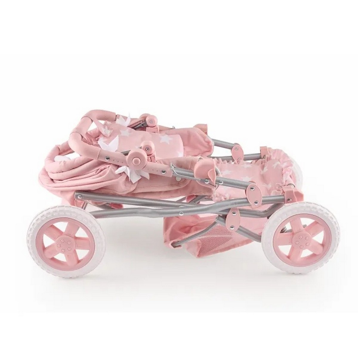Carrinho de Passeio Grande para Bonecas Carlota Rosa 3