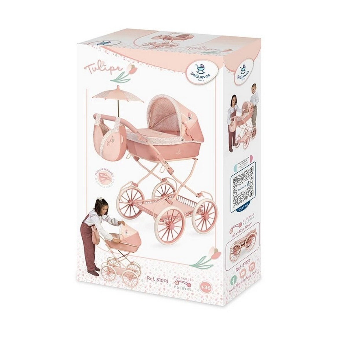 Carrinho de Bonecas com Chapéu Tulipe 81cm 3