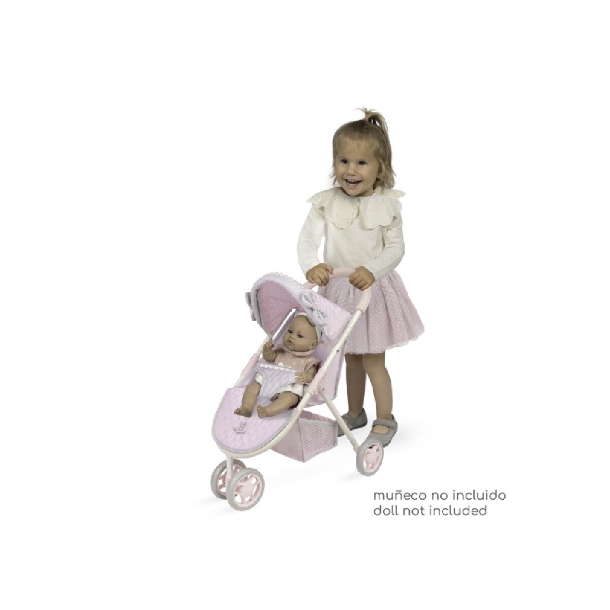 Carrinho de Bonecas Minha Primeira Cadeirinha Sophie com 3 Rodas 2