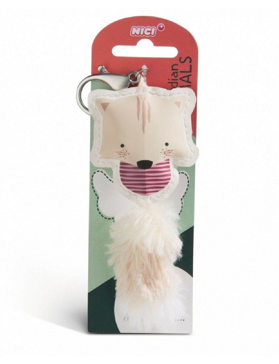 Porta-Chaves com Gancho - Gato Bege 2
