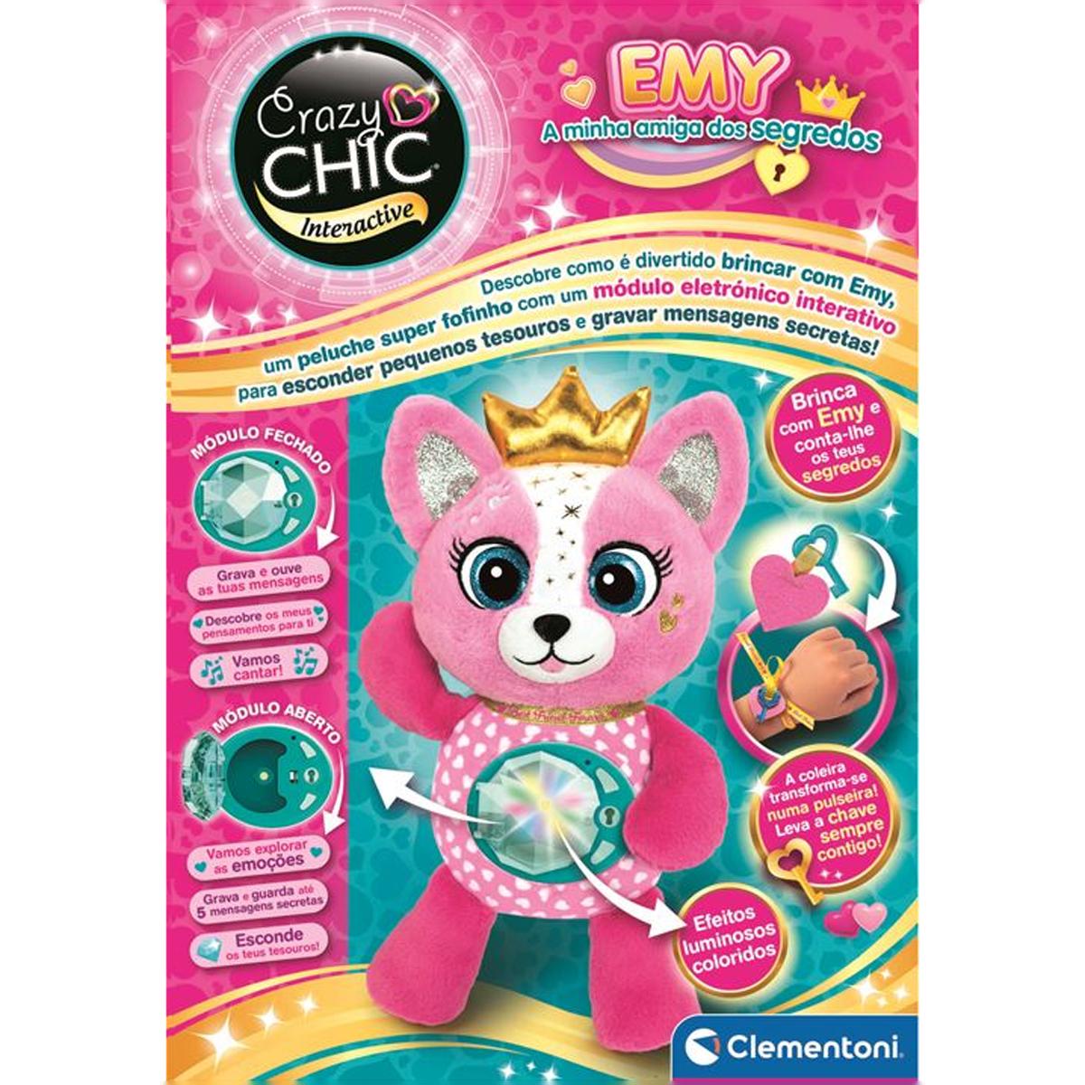Peluche Interativo Crazy Chic: Emy, a Minha Amiga dos Segredos 2