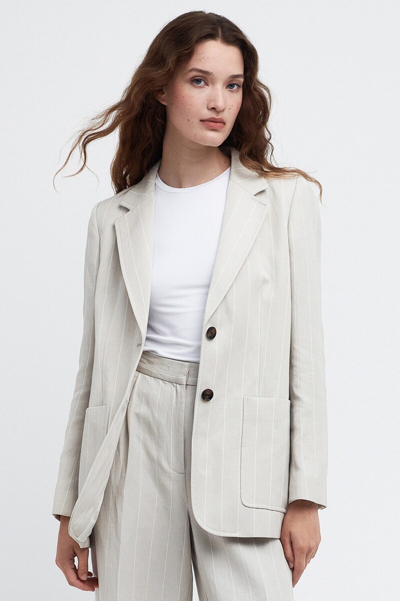 Casaco Tailored Pedra-1