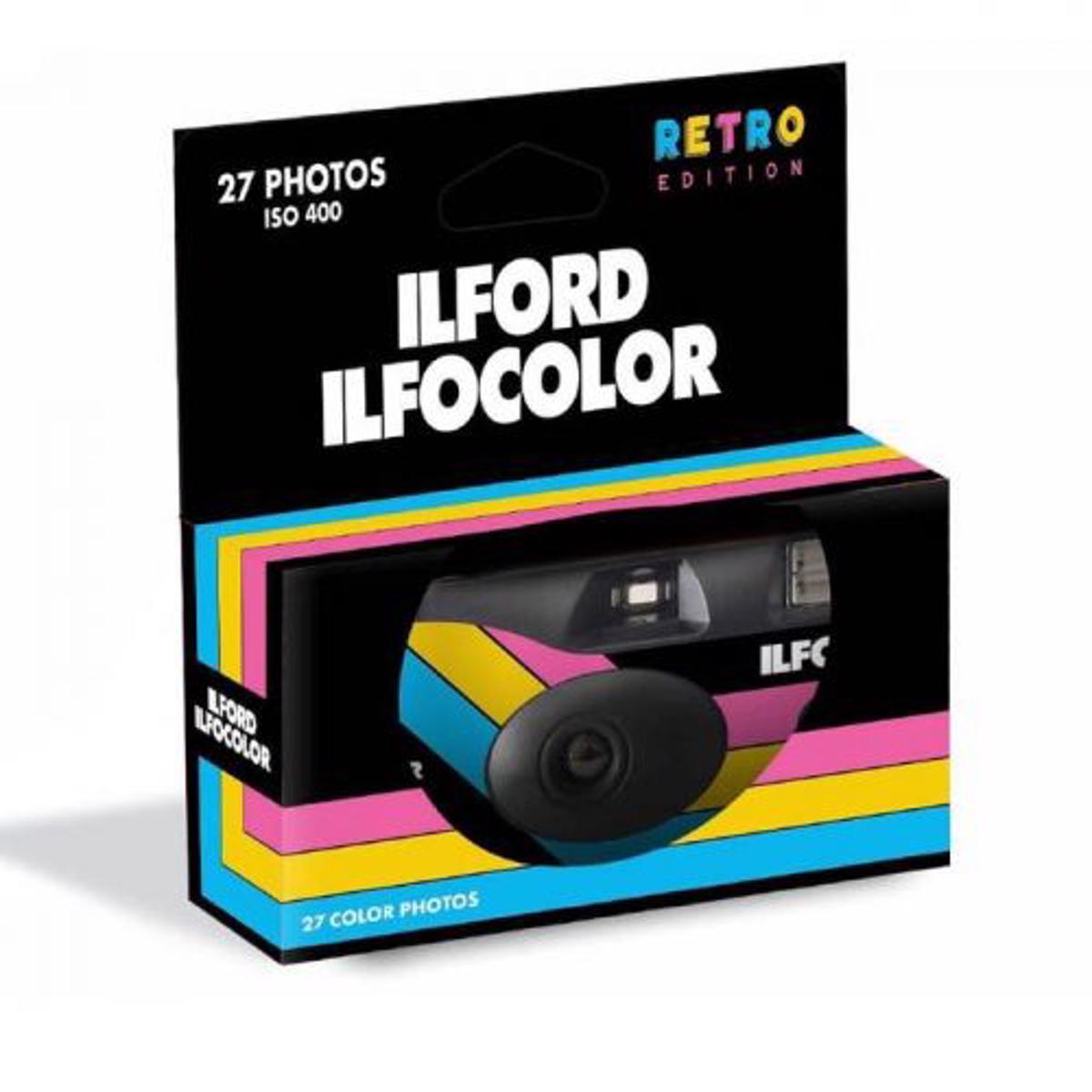 Câmara Descartável Ilford Ilfocolor Rapid Retro Edition com Rolo de 27 Exp. 400 ISO 2