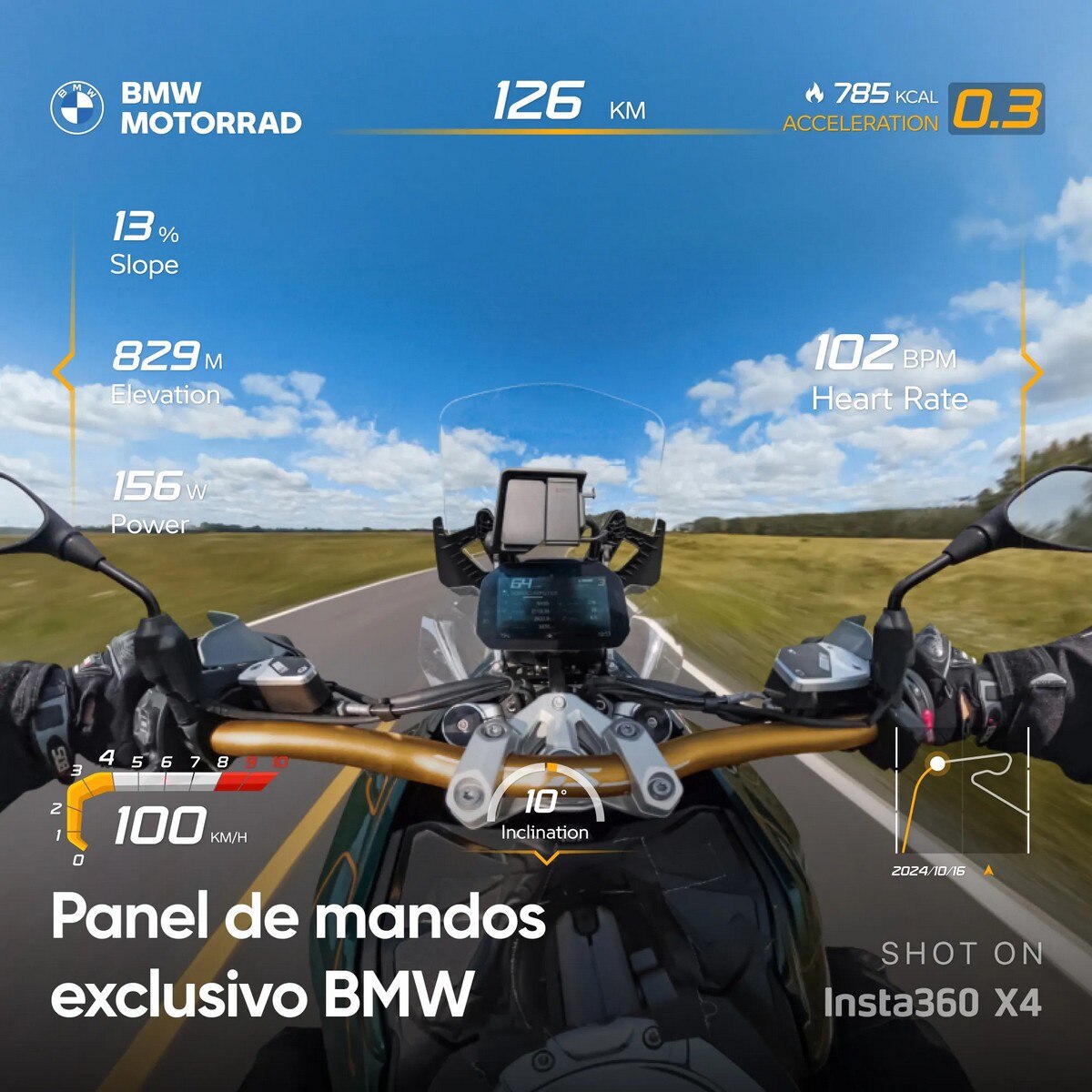 Câmara de Ação Insta360 X4 - BMW Motorrad Edition 5