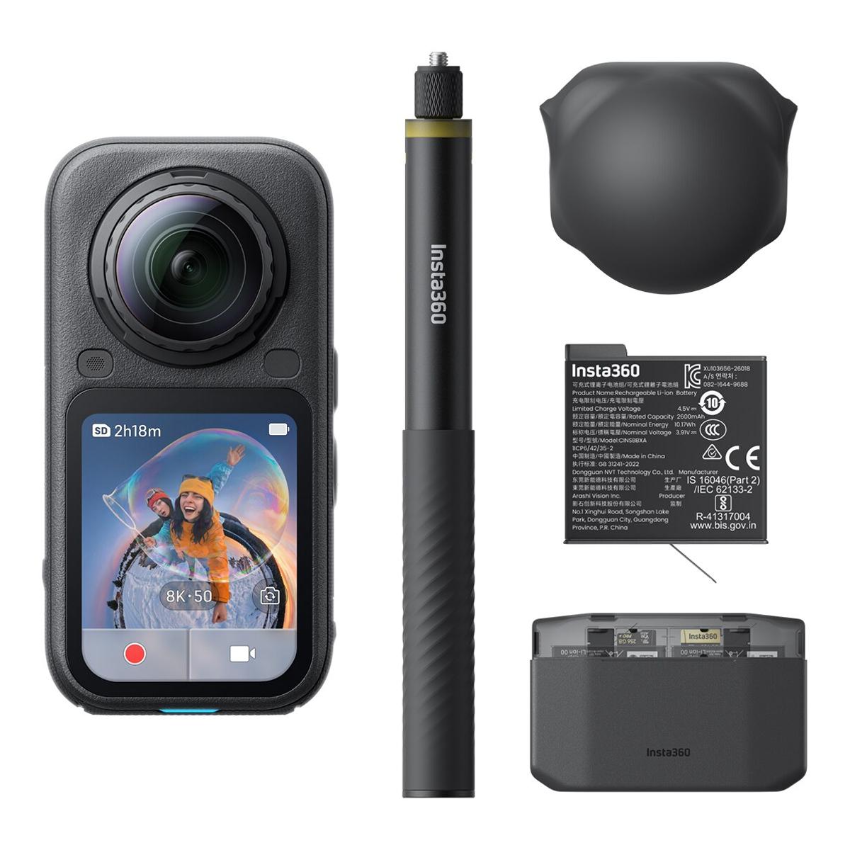 Câmara de Ação Insta360 X6 Essentials Bundle Midnight Black-1