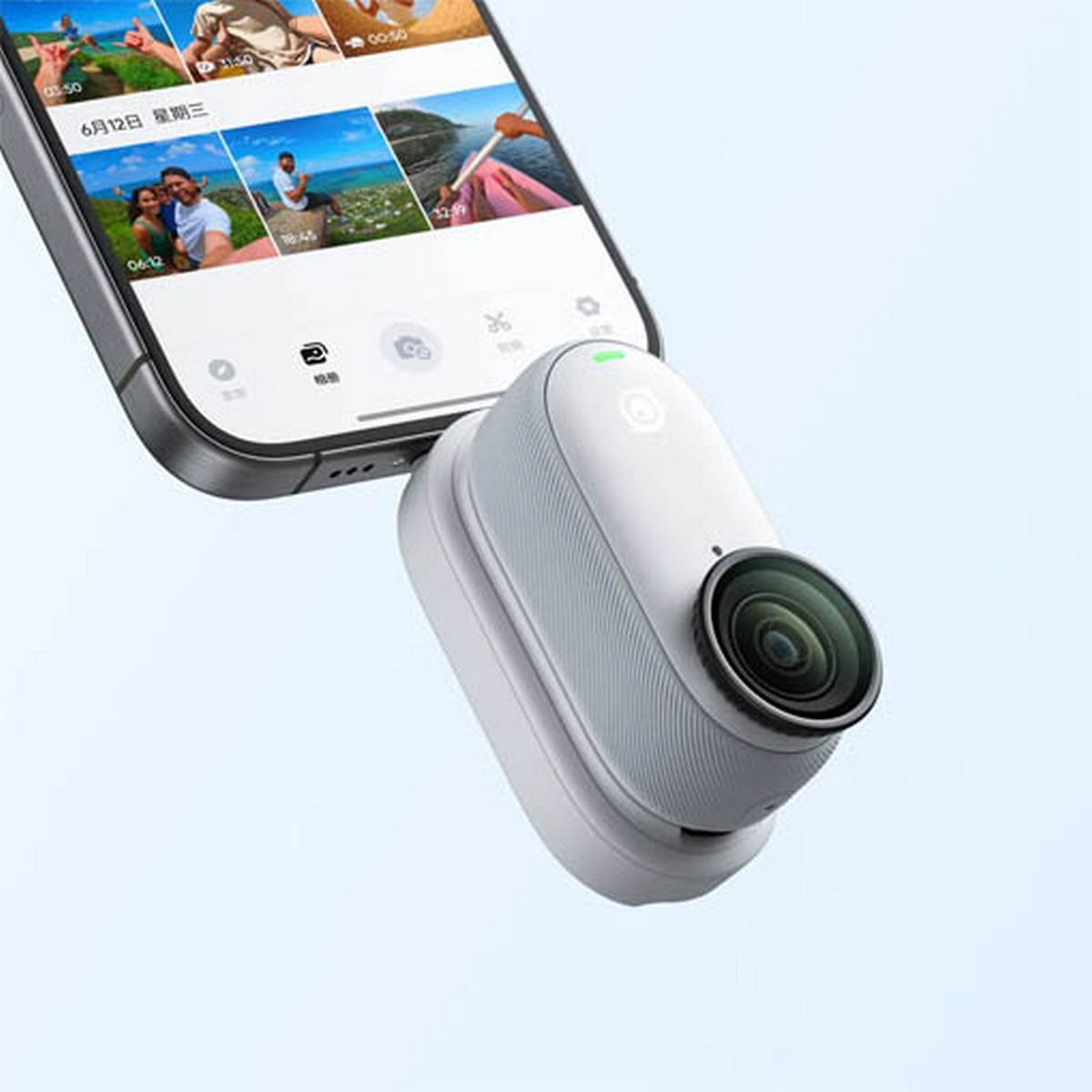 Leitor Rápido para Câmaras INSTA360 Go 3/3S Branco-8