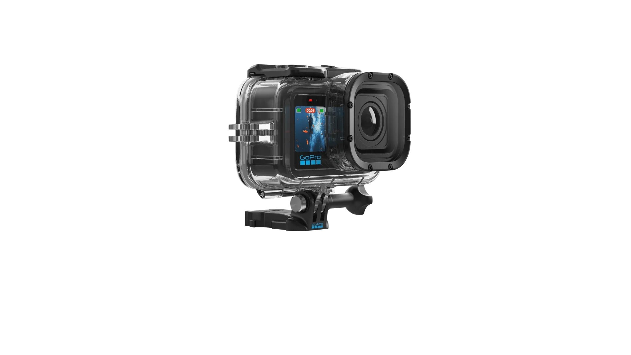 Caixa Protetora GoPro Impermeável até 60 m (196 pés) de Profundidade Preto / Transparente-3