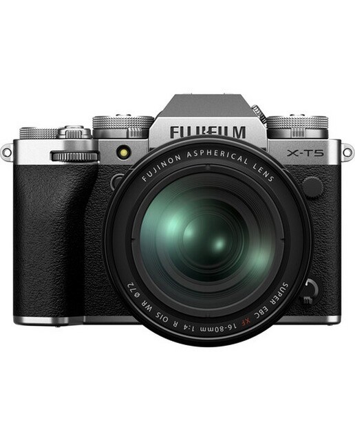 Câmara Evil Fujifilm X-T5 prata + Objetiva Fujinon XF16-80mmF4 R OIS WR Prata-1