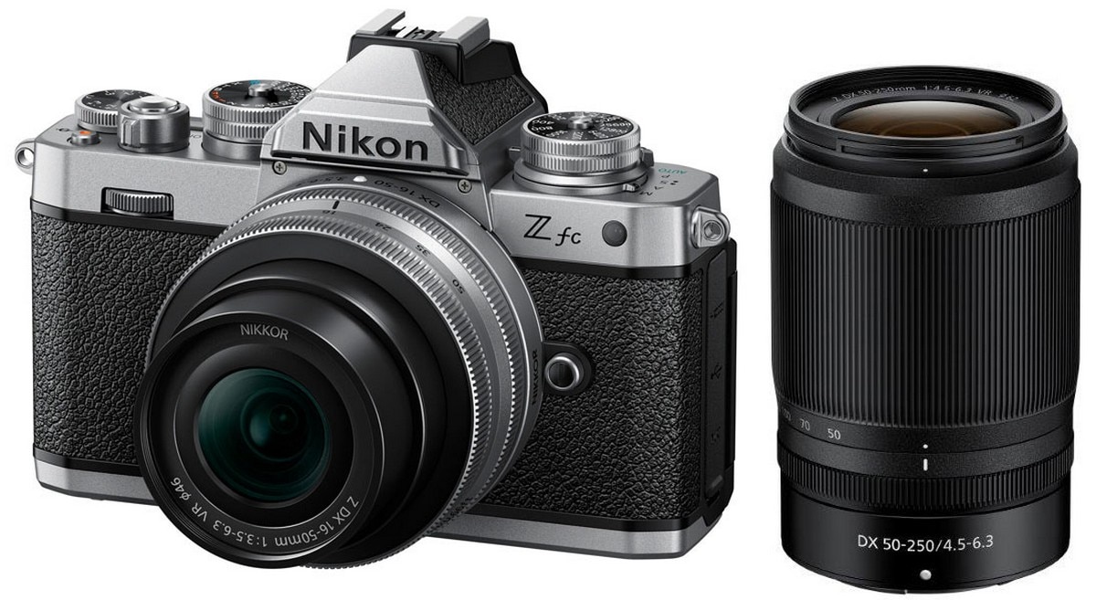 NIKON Z fc + 16-50mm + 50-250mm Preto / Prata-1