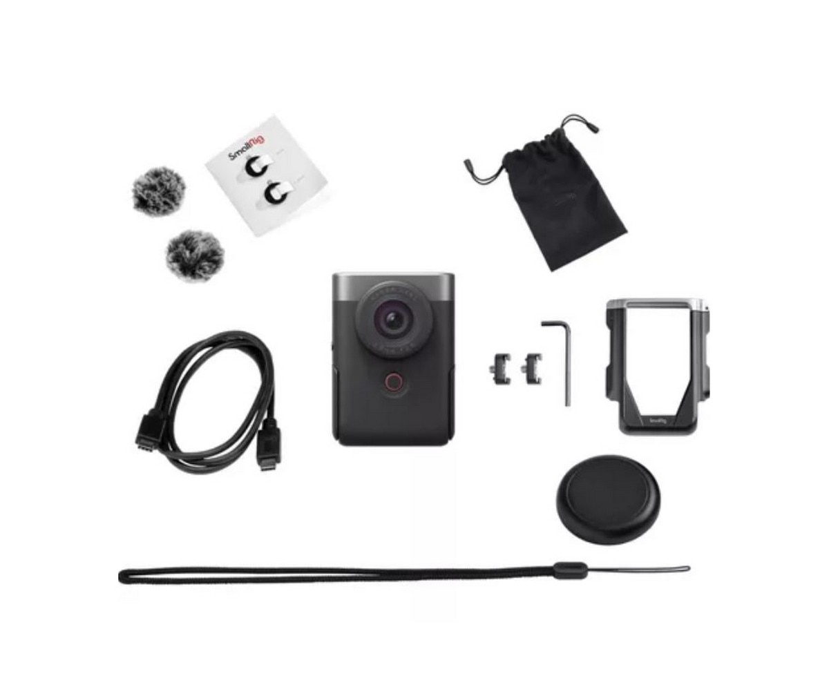 Imagem 0 de Câmara Canon Kit de vlogging avançado PowerShot V10 Silver EU26