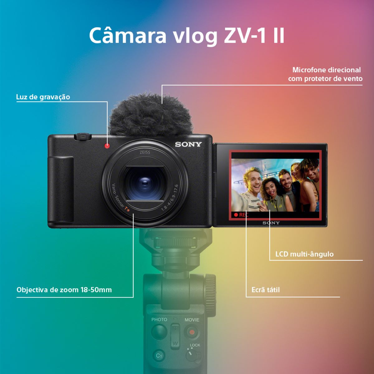 Câmara Compacta para Vlogging Sony ZV-1 II 4K Preto-5
