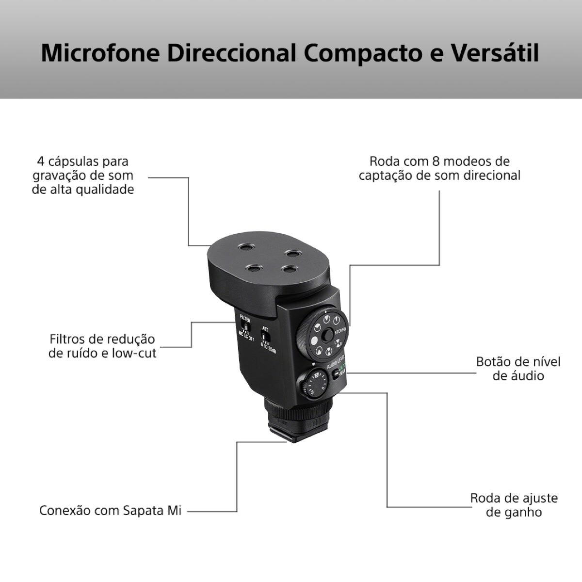 Microfone Shotgun Sony ECM-M1 4