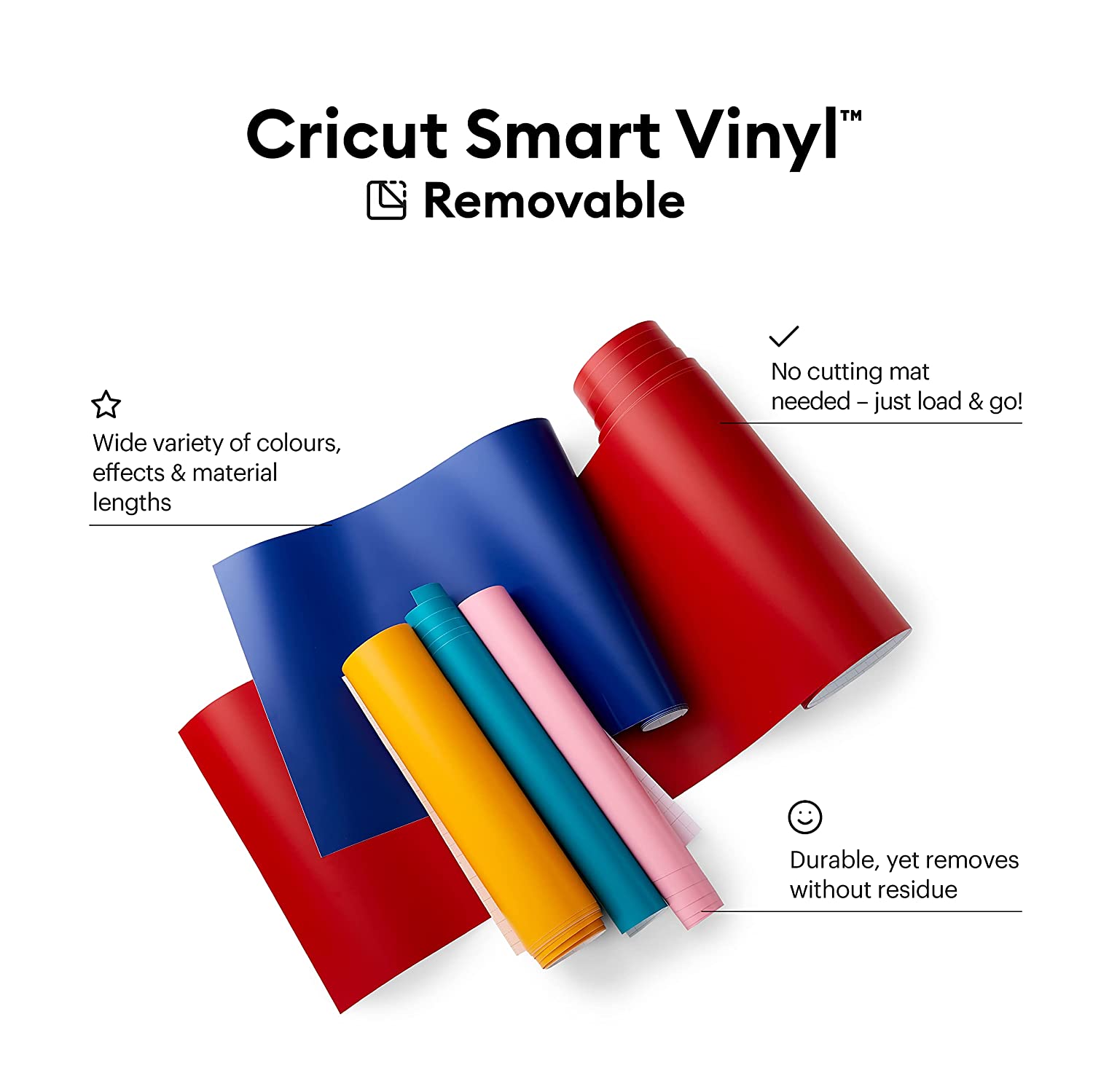 Vinil Adesivo Permanente Cricut Smart 33 cm x 3,6 m Branco-2