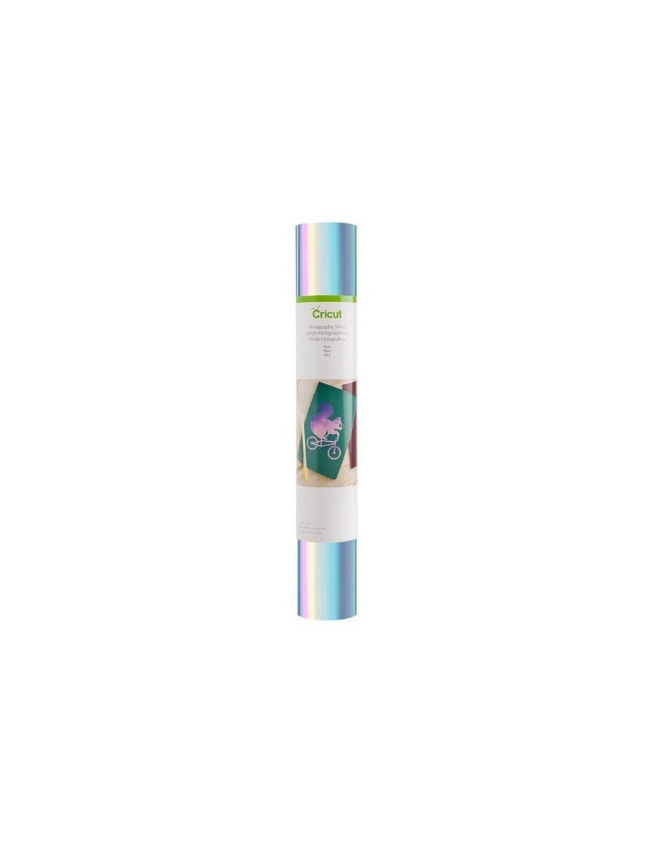 Vinil Adesivo Holográfico Cricut Azul 12" x 48" 1