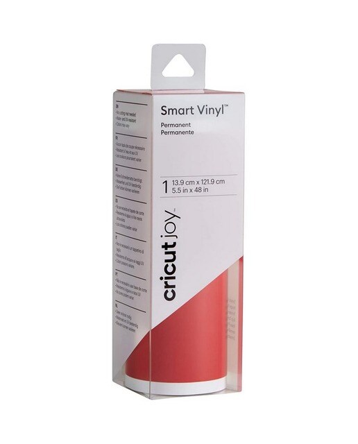 Vinil Adesivo Permanente Cricut Joy 13,9 x 121,9 cm - Vermelho 1