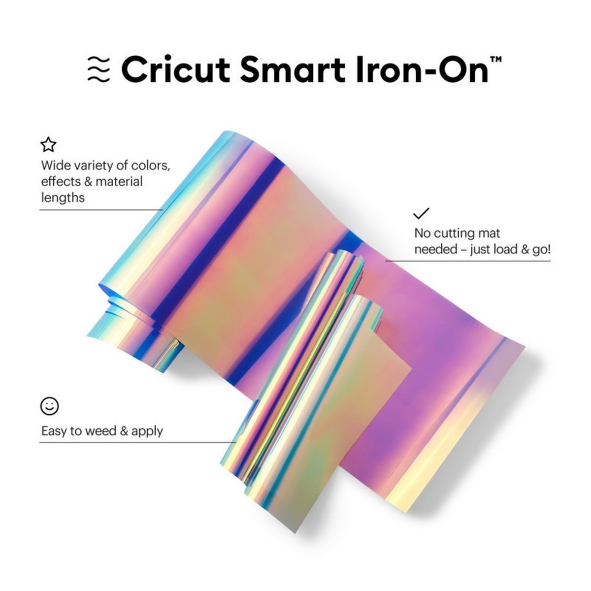 Vinil Têxtil Holográfico AZUL. Smart Iron-On (rolo, largura 33cm) 4