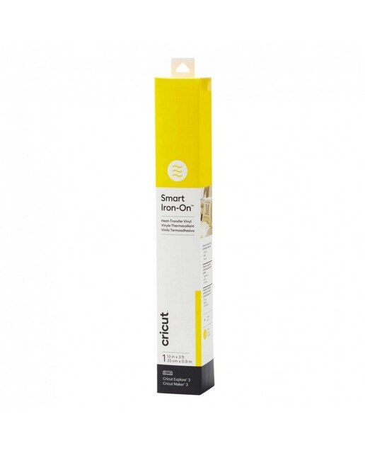 Vinil Têxtil Amarelo em Rolo, Cricut Smart Iron-on (largura 33cm) 1