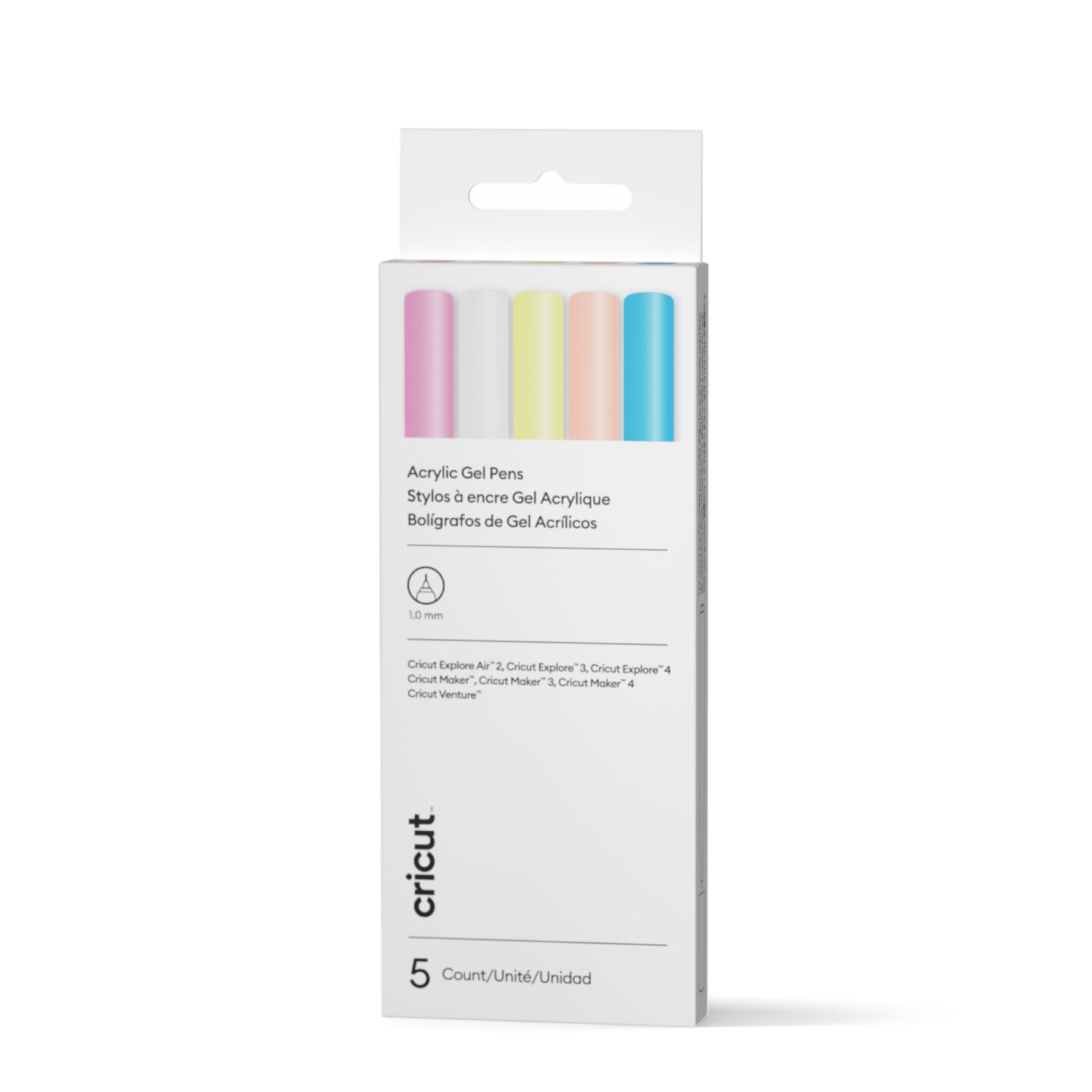 Imagem 0 de Canetas Cricut Acrylic Gel Pens, 1.0 mm - 5 Unidades