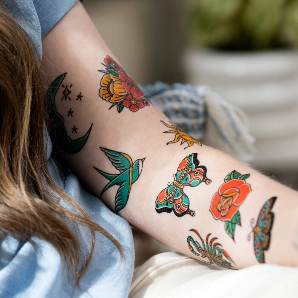 Folhas Cricut de Tatuagem Temporária Printable Temporary Tattoo Sheets A4 - 3 Unidades 2