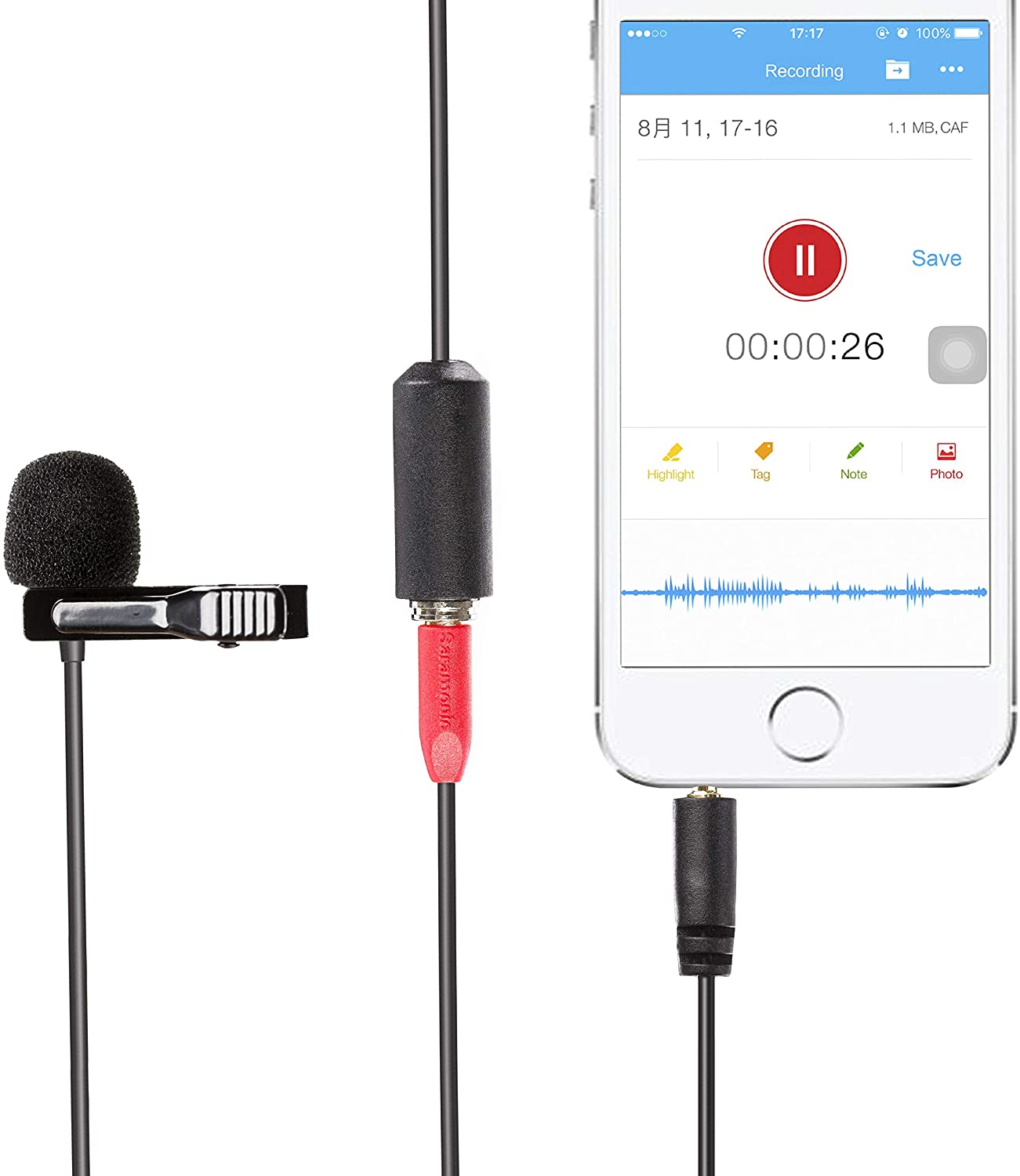 Kit Microfone Saramonic SR-LMX1 para Smarphones 3